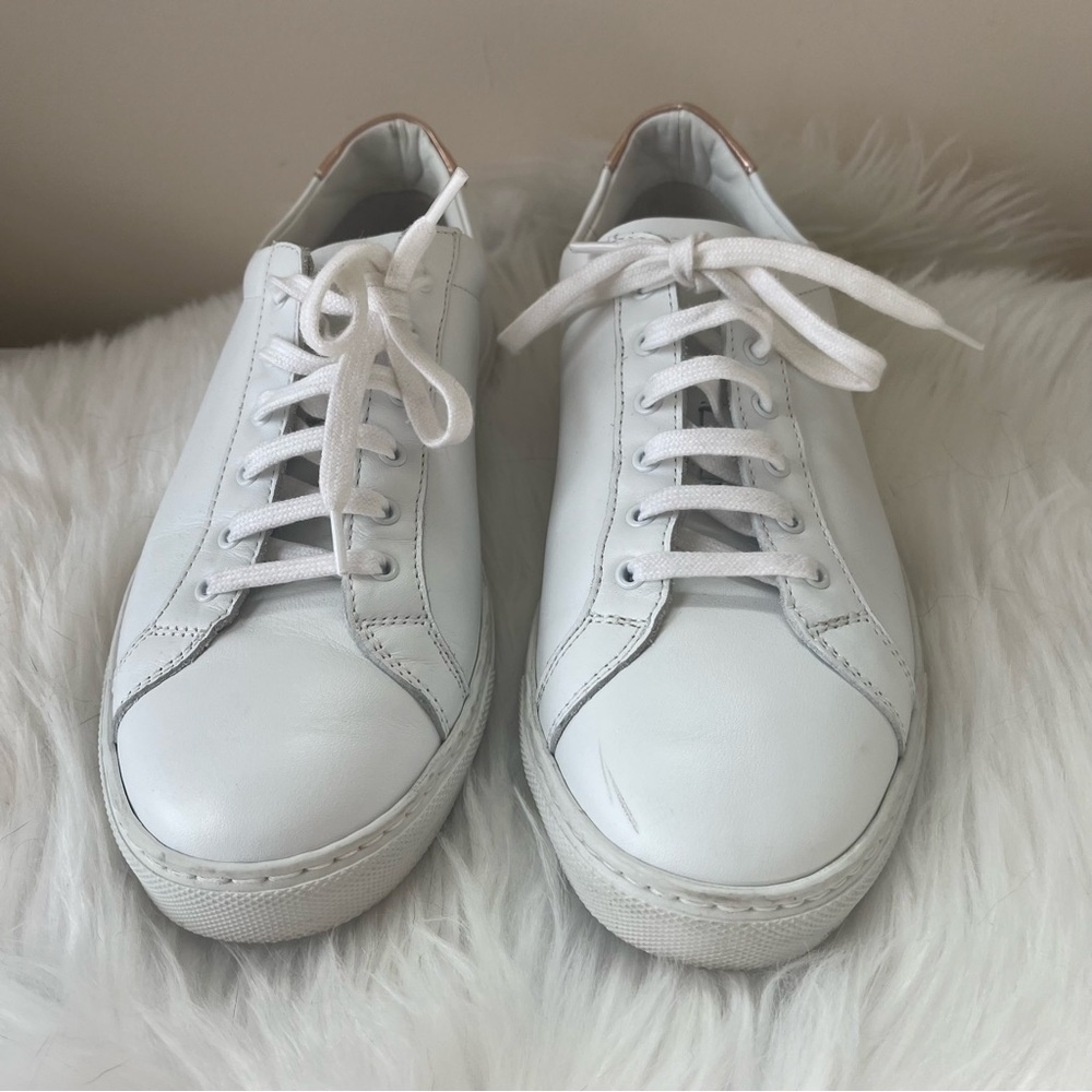 Common Projects Rose Gold & White Achilles Sneaker Size 37- fits an 8 - Picture 2 of 10